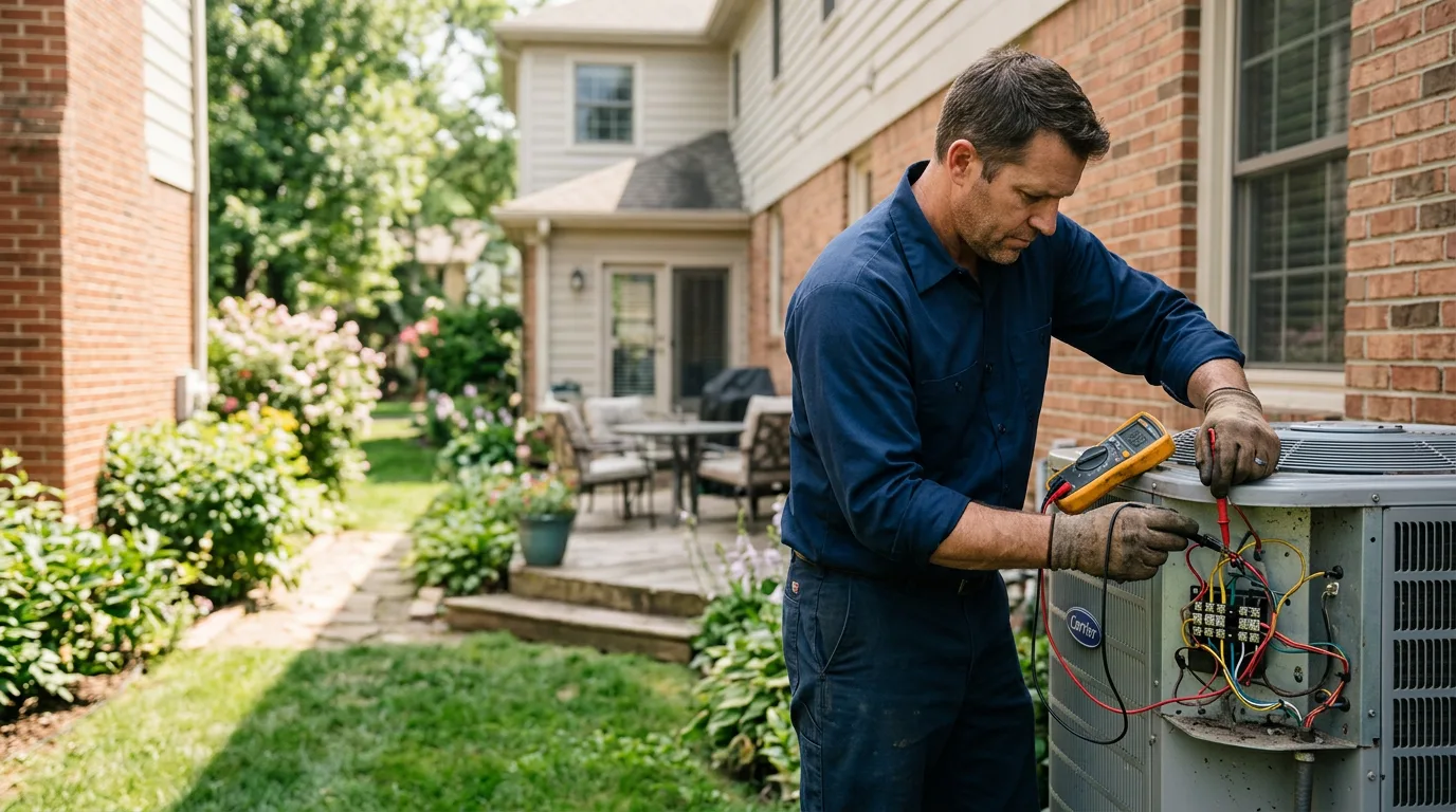 HVAC technician working near Addington, OK